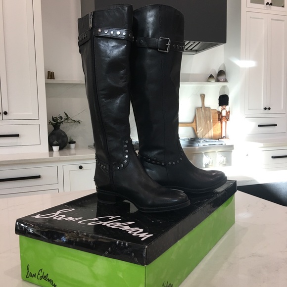 Sam Edelman Paxton Black Boots, Size 6 - Picture 2 of 5